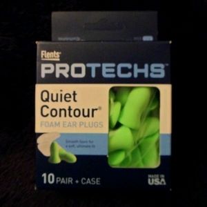 New Flents Protechs Quiet Contour Foam Ear Plugs NRR 33 10pair + case